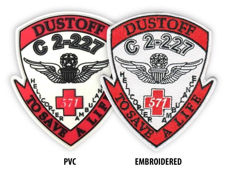 pvs vs embroided patches
